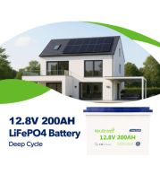 12.8V 200Ah LiFePO4 Deep Cycle Battery – 2560Wh High Capacity BMS Protected Solar RV Marine Off‑Grid Trolling Motor Golf Cart UPS Storage 4000+ Cycles